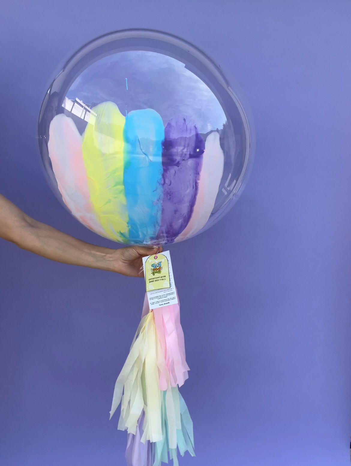 Globo burbuja rayas